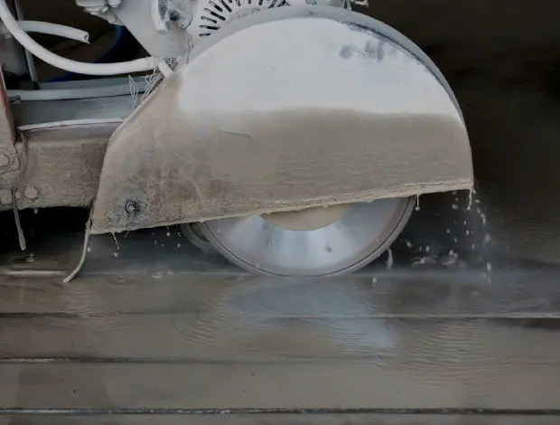 Professional concrete saw cutting on a residential or commercial site in Edmonton